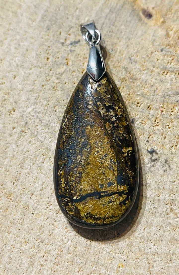 Pendentif cabochon en Bronzite au choix - les bijoux de Thea