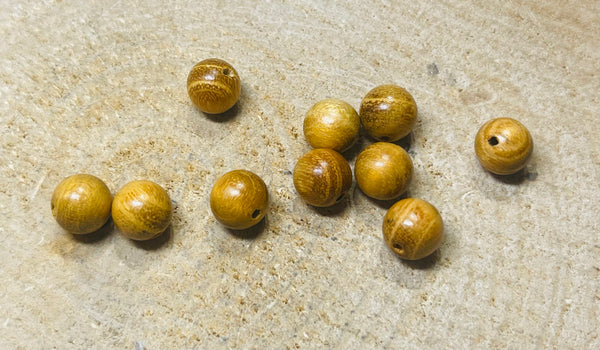 Perles en Bois de Bocote en 8 mm - les bijoux de Thea 