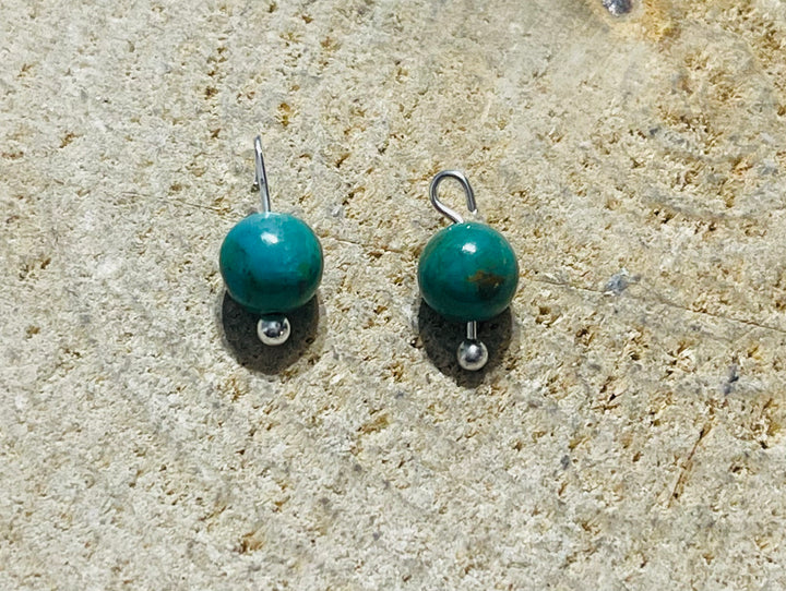 Lot de 5 Breloques en Perle naturelle Turquoise en 6 mm - les bijoux de thea 