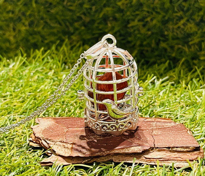 Pendentif Cage Oiseau pour pierre naturelle - Les bijoux de Théa