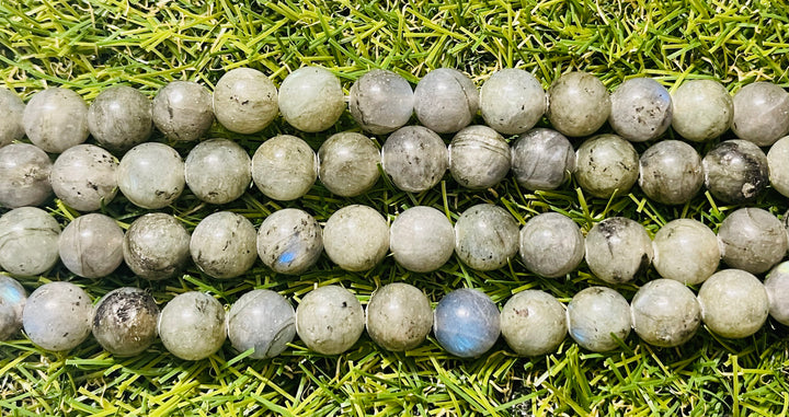 Perles naturelles en Labradorite en 10 mm - Les bijoux de Théa