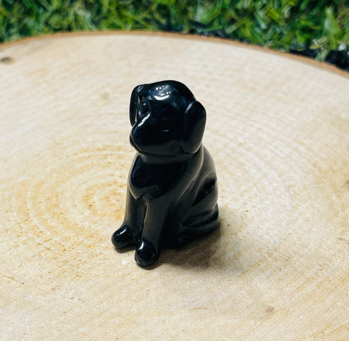 Chien Labrador en Onyx - Les bijoux de Théa