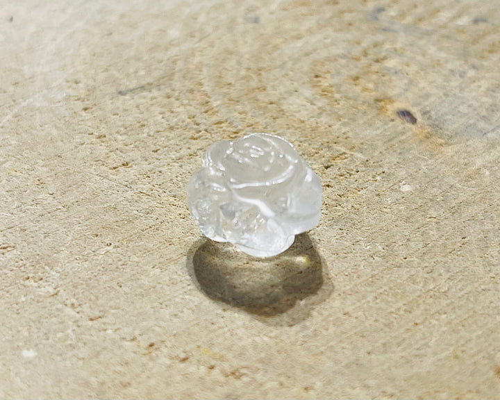 Lot de 2 Intercalaires Fleur en Cristal de roche - les bijoux de Thea 