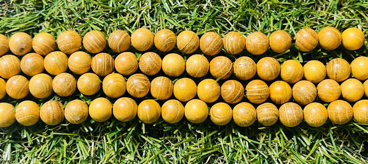 Perles en Bois de Camphre en 8 mm - Les bijoux de Théa