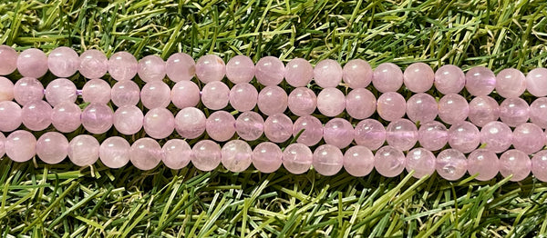 Perles naturelles en Kunzite en 6 mm - Les bijoux de Théa