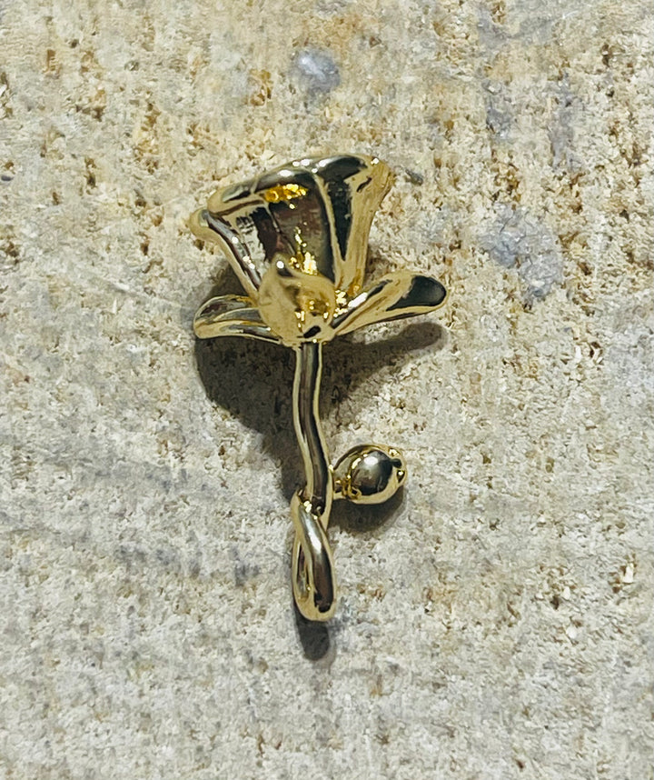 Lot de 5 Pendentifs / Breloques Fleur rose doré - les bijoux de Thea 