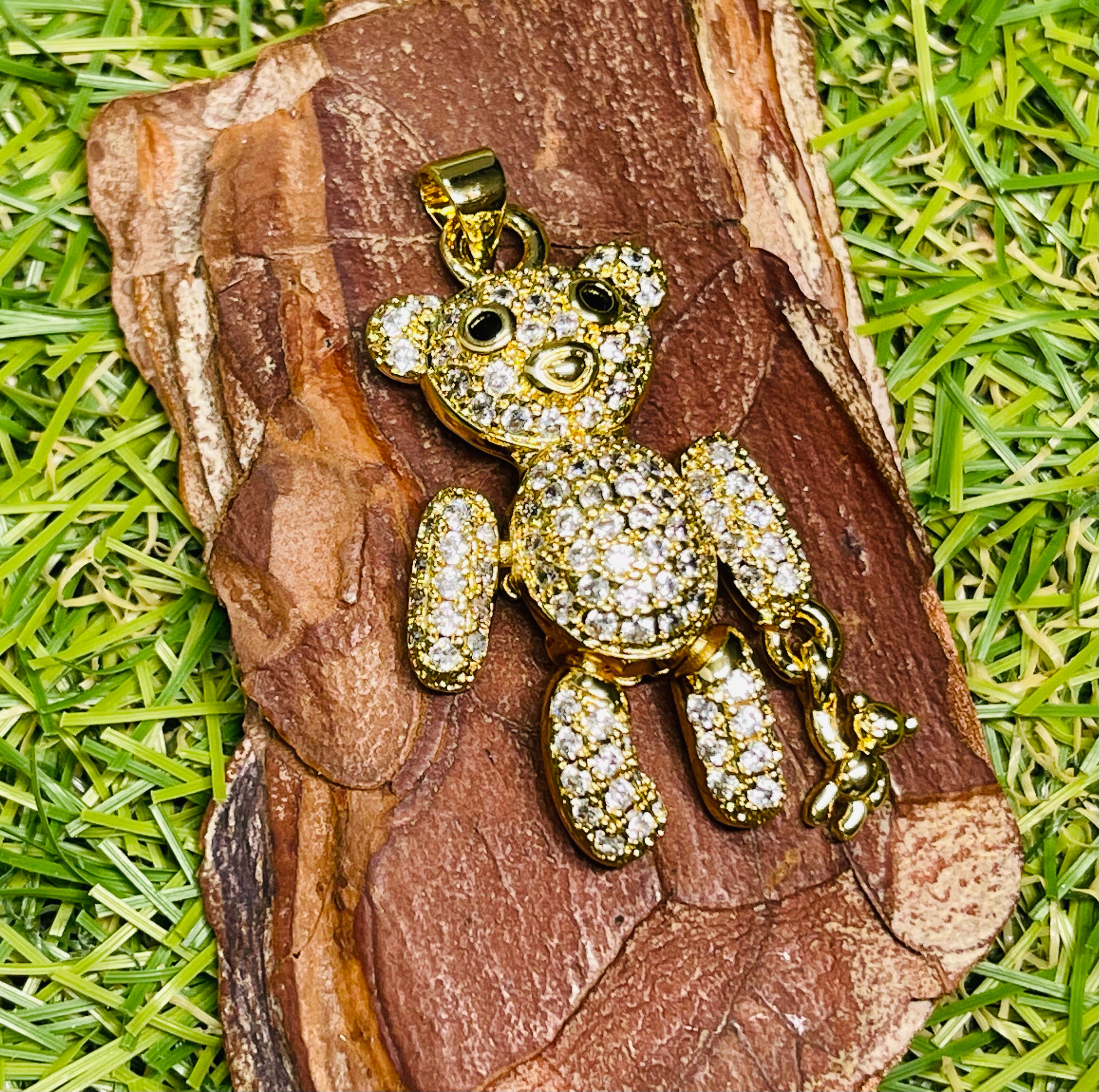 Pendentif Ourson (nounours) En Métal Doré - Neuf Sans Emballage - Bijou Fantaisie Mignon