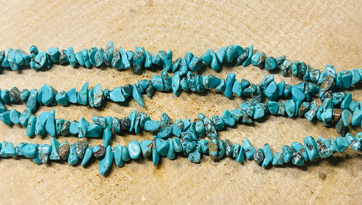 Perles naturelles chips / pépites en Turquoise d’Afrique de 5-8 mm - les bijoux de thea 