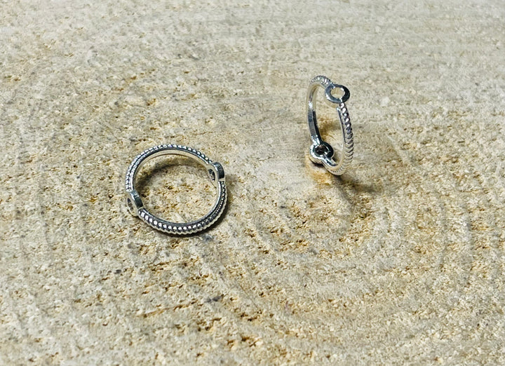Lot de 5 intercalaires Anneau Passe perle 8 mm cranté argenté pour bracelet - les bijoux de thea 