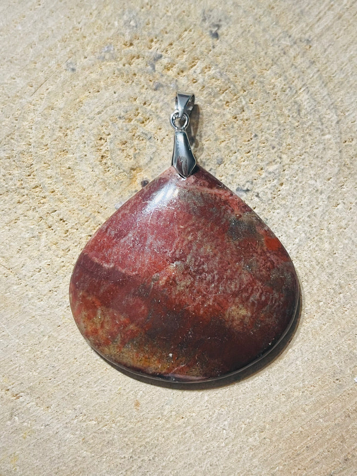 Pendentif en Jaspe Picasso au choix - les bijoux de Thea 
