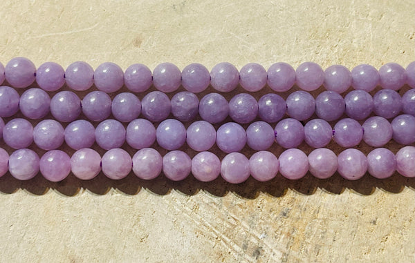 Perles en pierre naturelle en Lépidolite 6 mm - les bijoux de Thea 