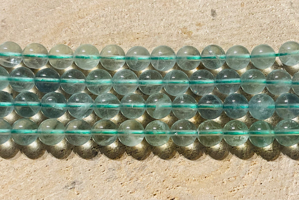 Perles en pierre naturelle en Fluorite vette en 8 mm - les bijoux de Thea 