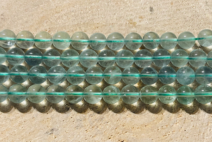 Perles en pierre naturelle en Fluorite vette en 8 mm - les bijoux de Thea 