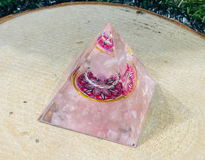 Orgonite avec Quartz rose et fleur de vie (19) - les bijoux de Thea 