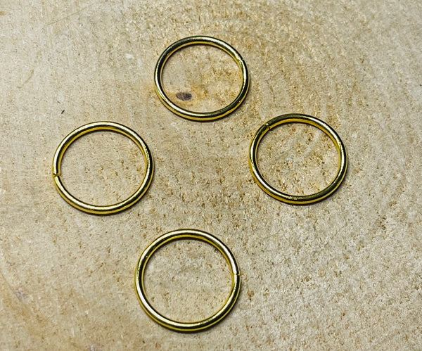 Lot de 10 anneaux 20 mm dorées - Les bijoux de Théa