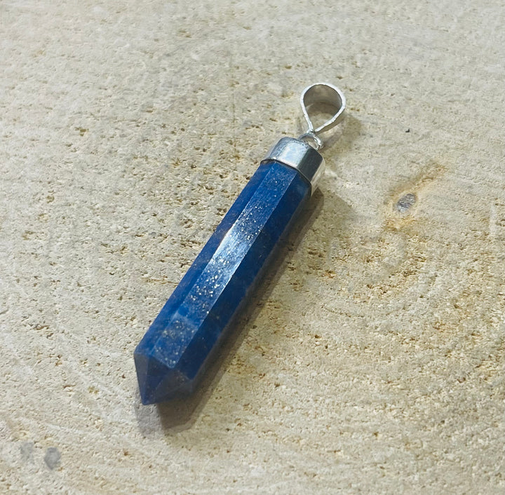 Pendentif en Lapis-lazuli et Argent 925 - Les bijoux de Théa