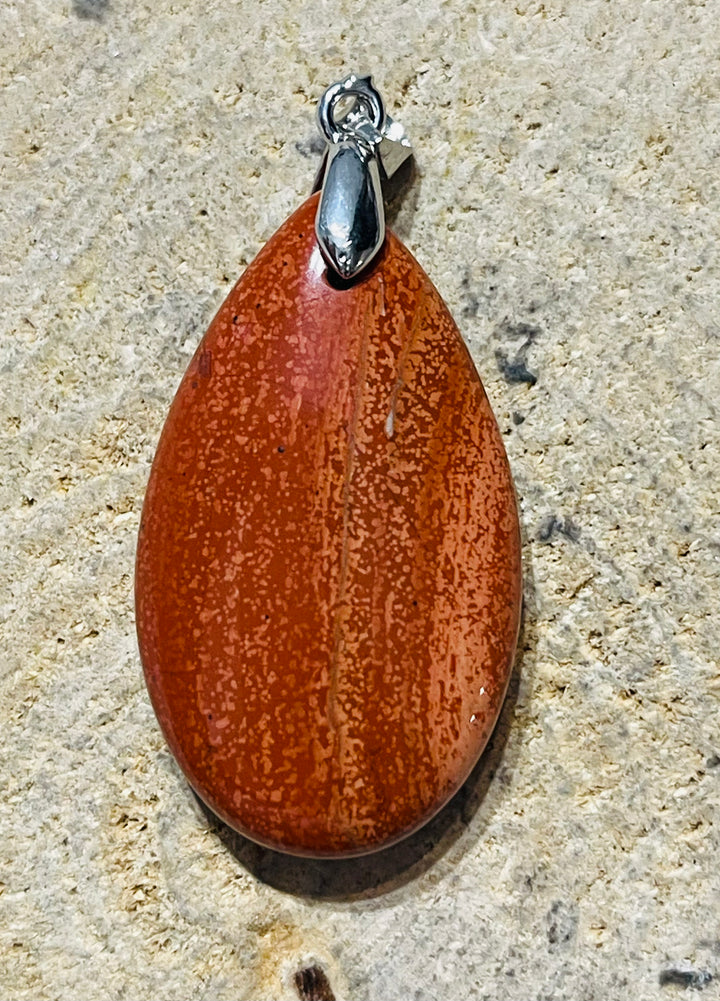 Pendentif en Jaspe rouge au choix - les bijoux de Thea 