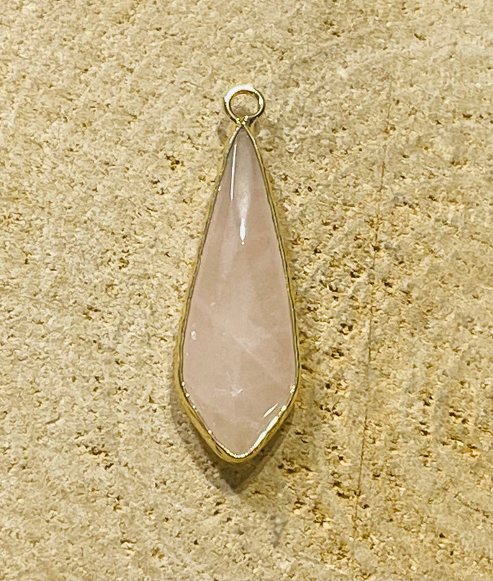 Pendentif / Breloque en Quartz rose - Les bijoux de Théa