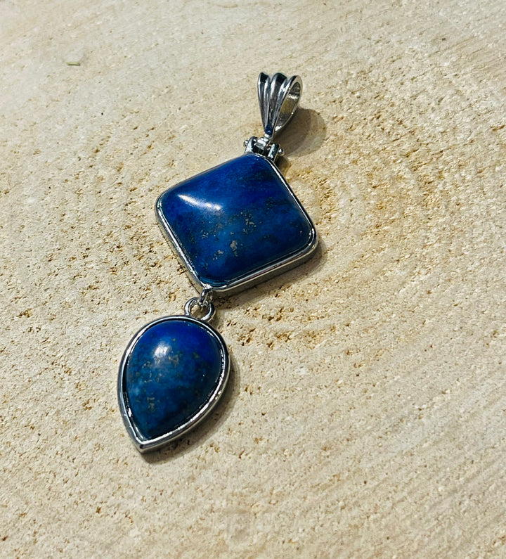 Pendentif articulé en Lapis lazuli - Les bijoux de Théa