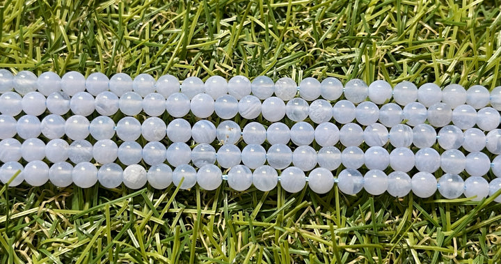 Perles naturelles en Calcédoine en 4 - 5 mm - Les bijoux de Théa