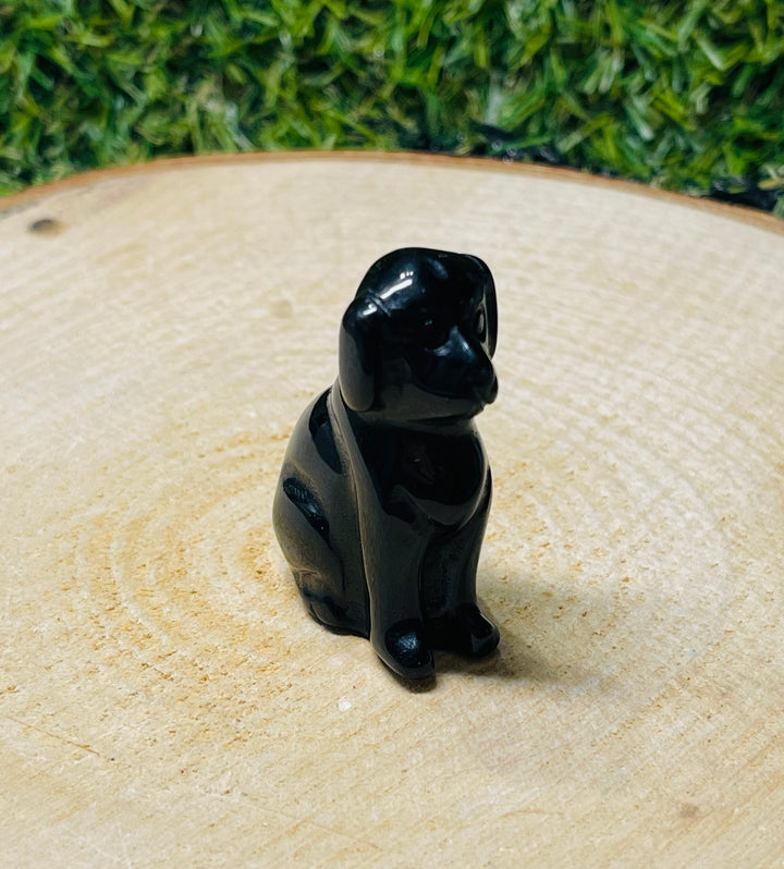 Chien Labrador en Onyx - Les bijoux de Théa