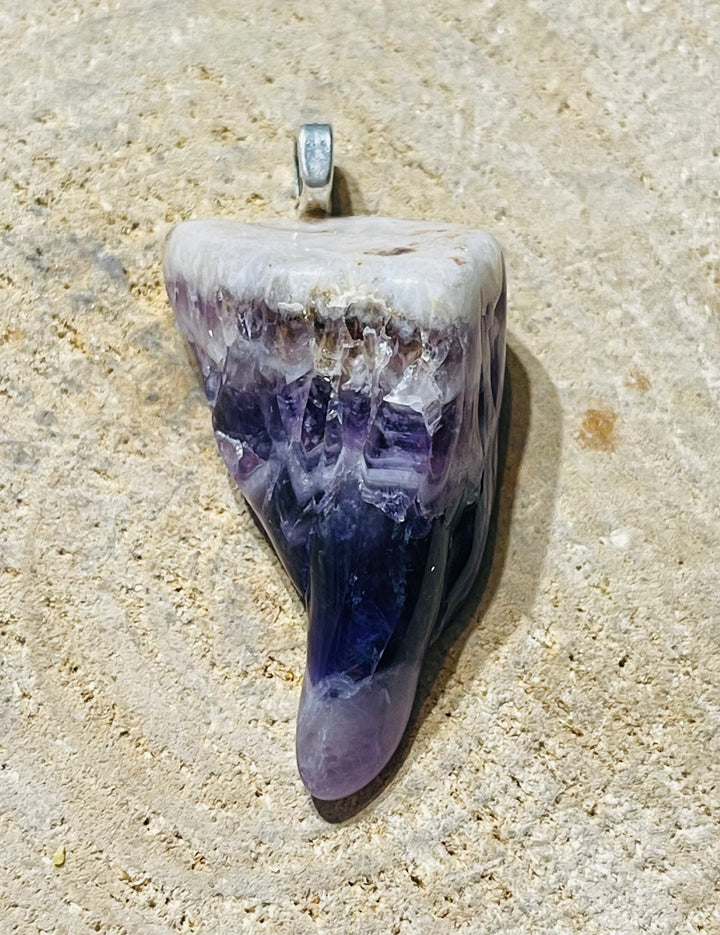 Pendentif en Pierre naturelle Améthyste de France (1) - les bijoux de Thea 