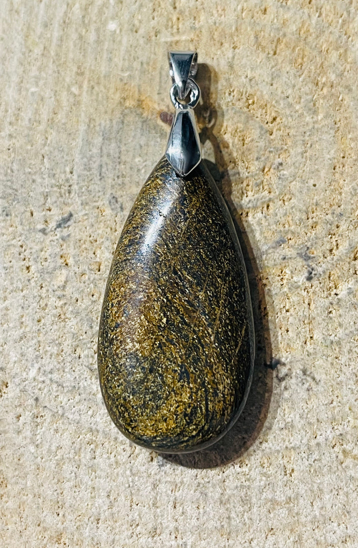 Pendentif cabochon en Bronzite au choix - les bijoux de Thea