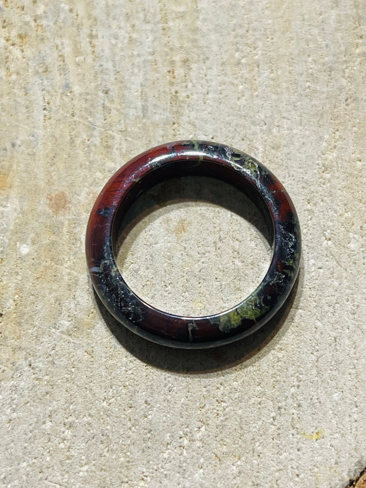 Bague en Jaspe Sang de dragon, taille 63 - les bijoux de Thea 