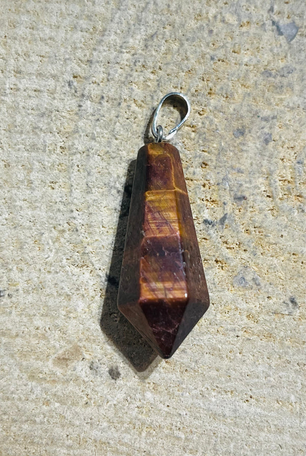 Pendentif / Pendule en Oeil de Taureau - les bijoux de Thea