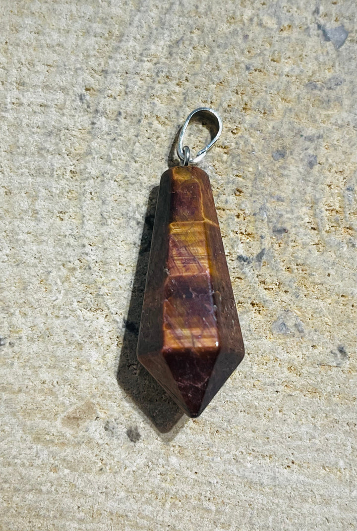 Pendentif / Pendule en Oeil de Taureau - les bijoux de Thea