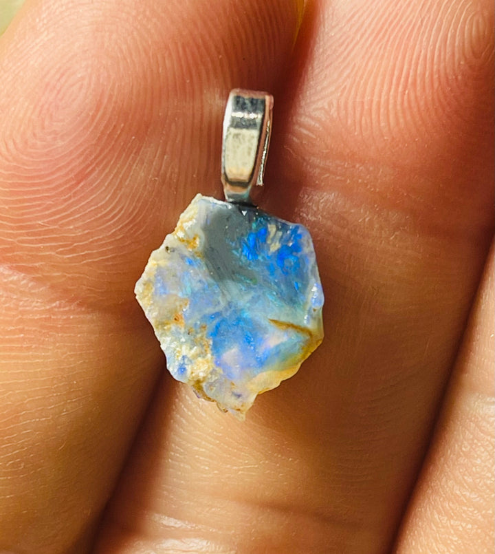 Pendentif en Opale brute d’Australie - les bijoux de Thea