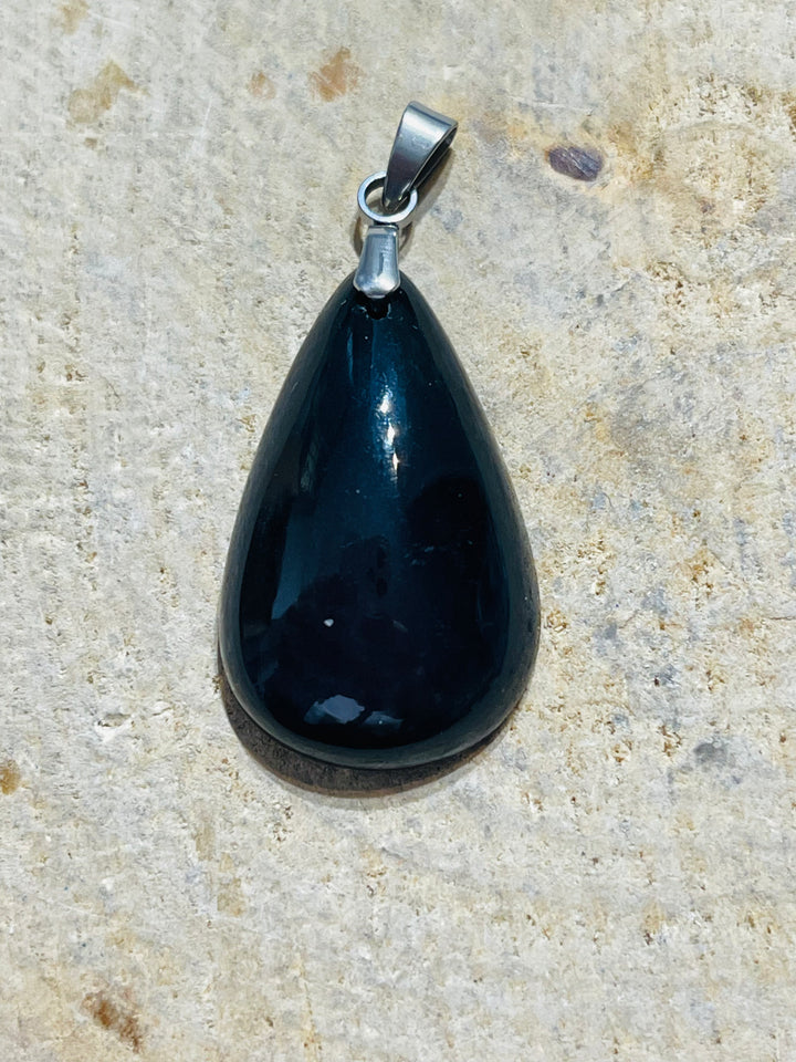 Pendentif serti d'une Obsidienne oeil céleste (3) - les bijoux de Thea