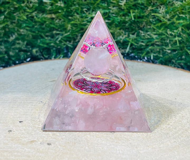 Orgonite avec Quartz rose et fleur de vie (19) - les bijoux de Thea 