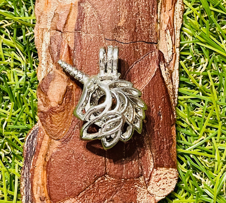 Pendentif Licorne Cage pour perle naturelle - Les bijoux de Théa