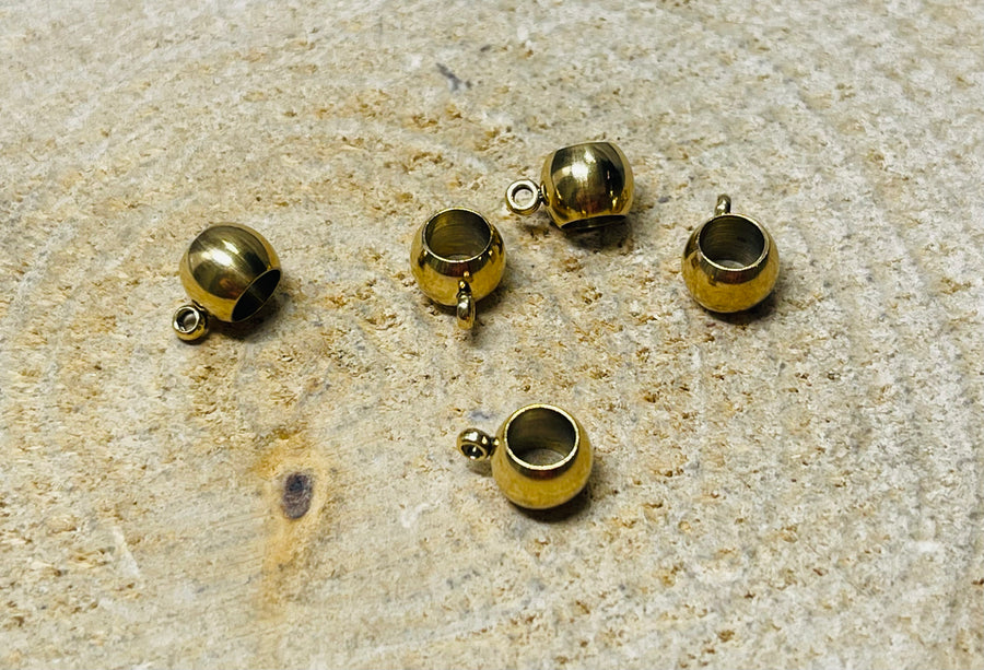 Lot de 5 intercalaires bélières dorés pour bracelet - Les bijoux de Théa