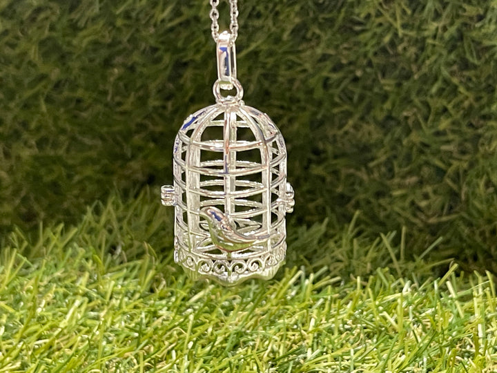 Pendentif Cage Oiseau pour pierre naturelle - Les bijoux de Théa