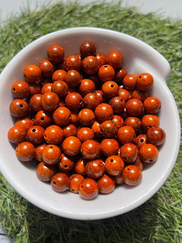 Perles en Bois de rose / Palissandre en 8 mm