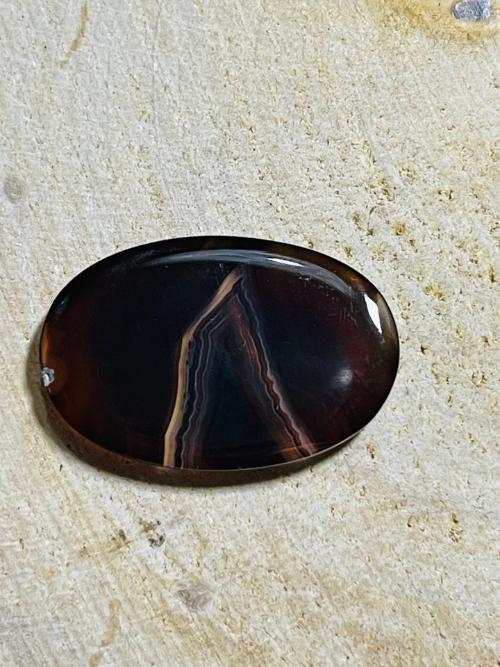 Agate cabochon - Les bijoux de Théa