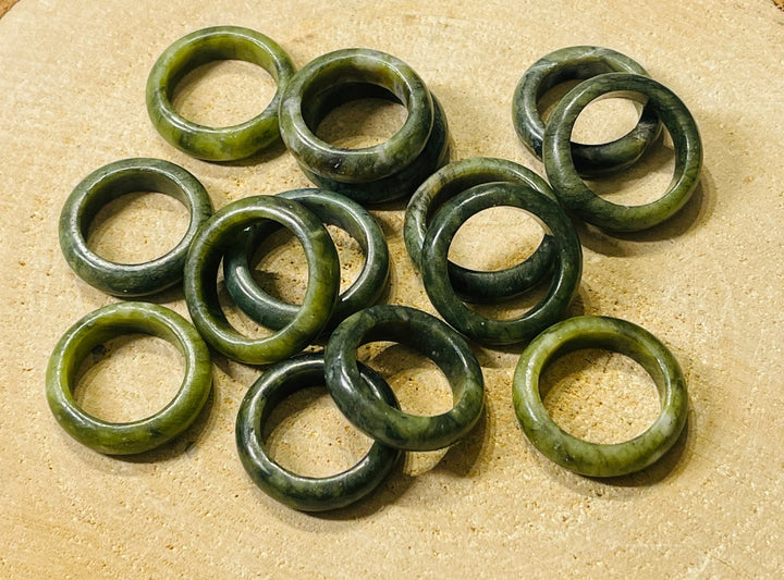 Bague en Jade vert, Taille 57 - Les bijoux de Théa