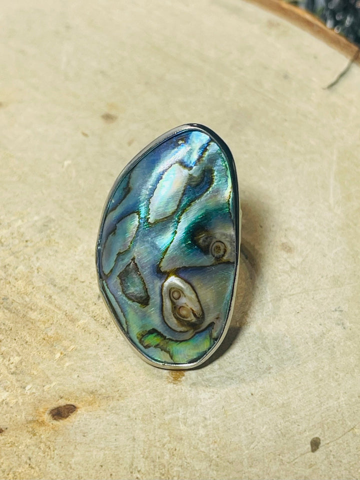 Bagues en coquille d’ormeau, taille réglable - Les bijoux de Théa