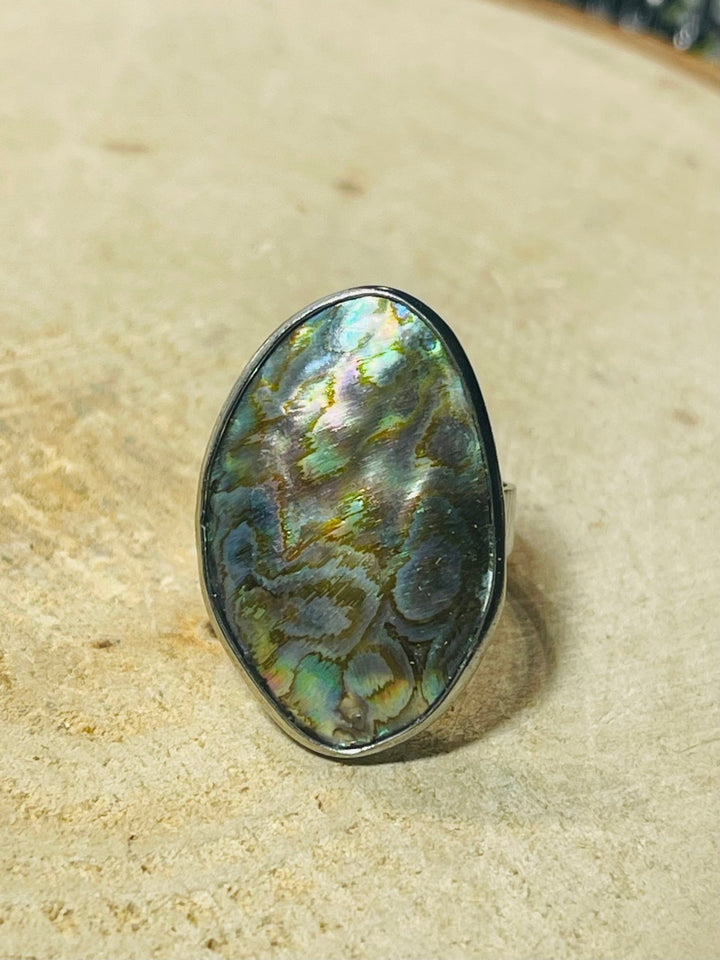 Bagues en coquille d’ormeau, taille réglable - Les bijoux de Théa