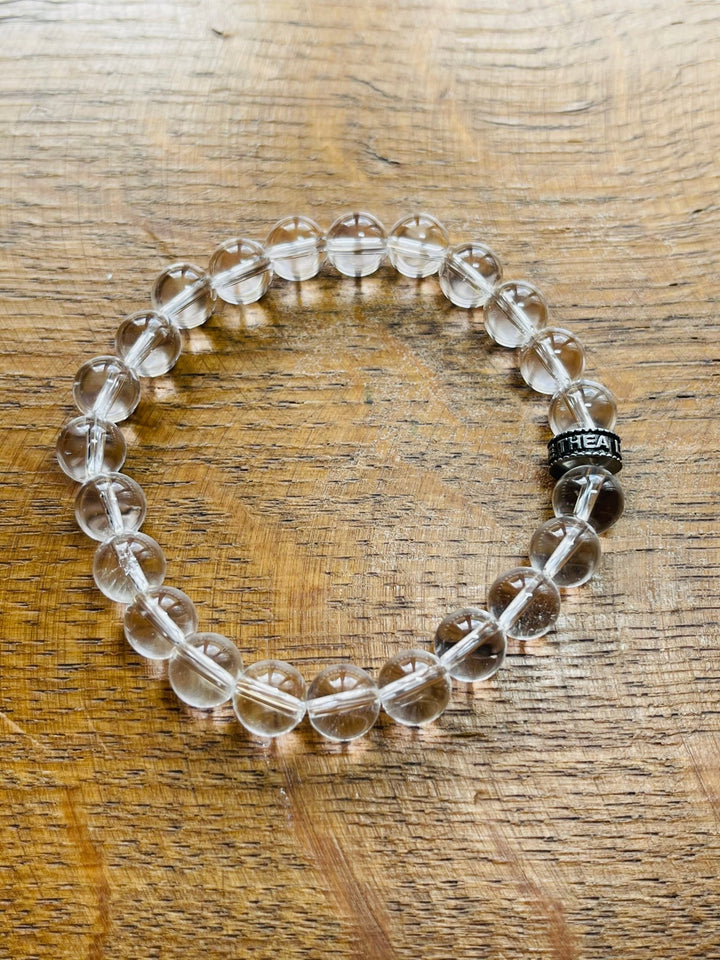 Bracelet en perles naturelles en Cristal de Roche - Les bijoux de Théa