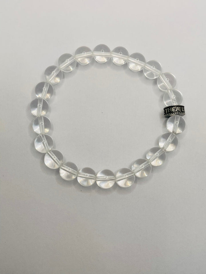 Bracelet en perles naturelles en Cristal de Roche - Les bijoux de Théa