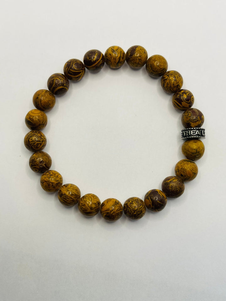 Bracelet en perles naturelles en Jaspe Mariam - Les bijoux de Théa