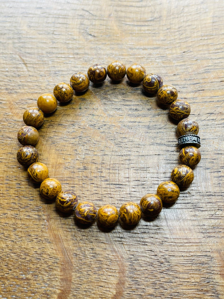 Bracelet en perles naturelles en Jaspe Mariam - Les bijoux de Théa