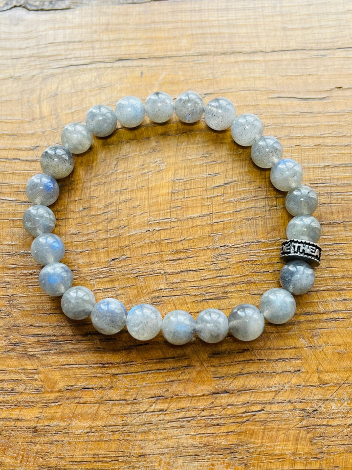 Bracelet en perles naturelles en Labradorite - Les bijoux de Théa