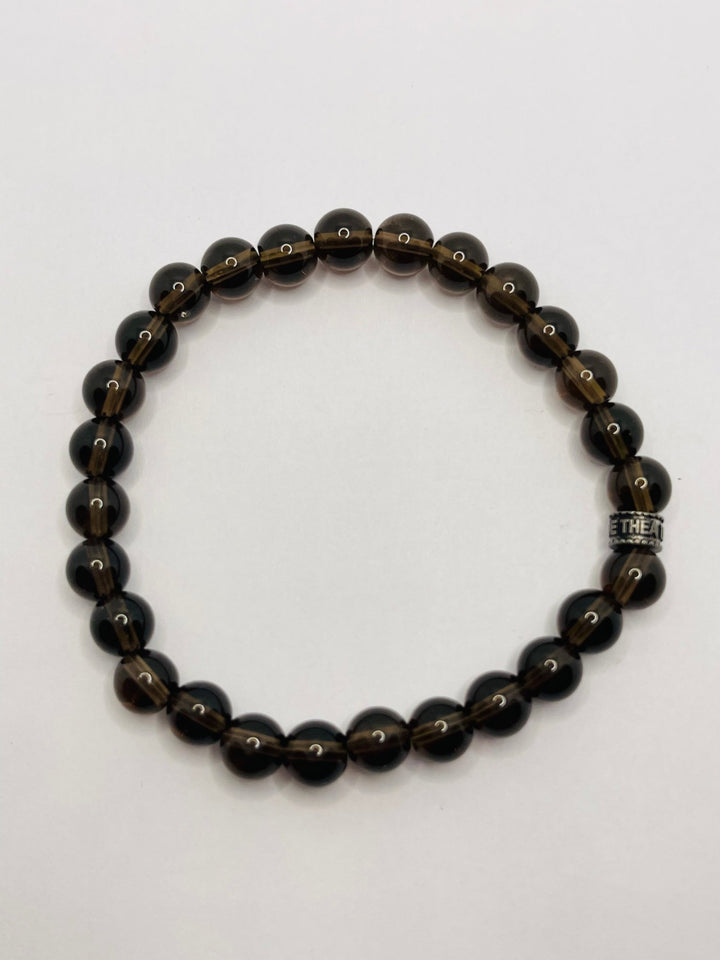 Bracelet en perles naturelles en Quartz Fumé - Les bijoux de Théa