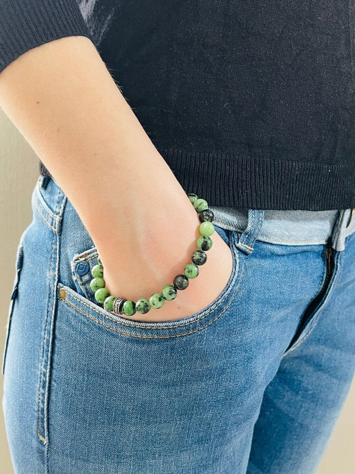 Bracelet en perles naturelles en Rubis Zoisite - Les bijoux de Théa