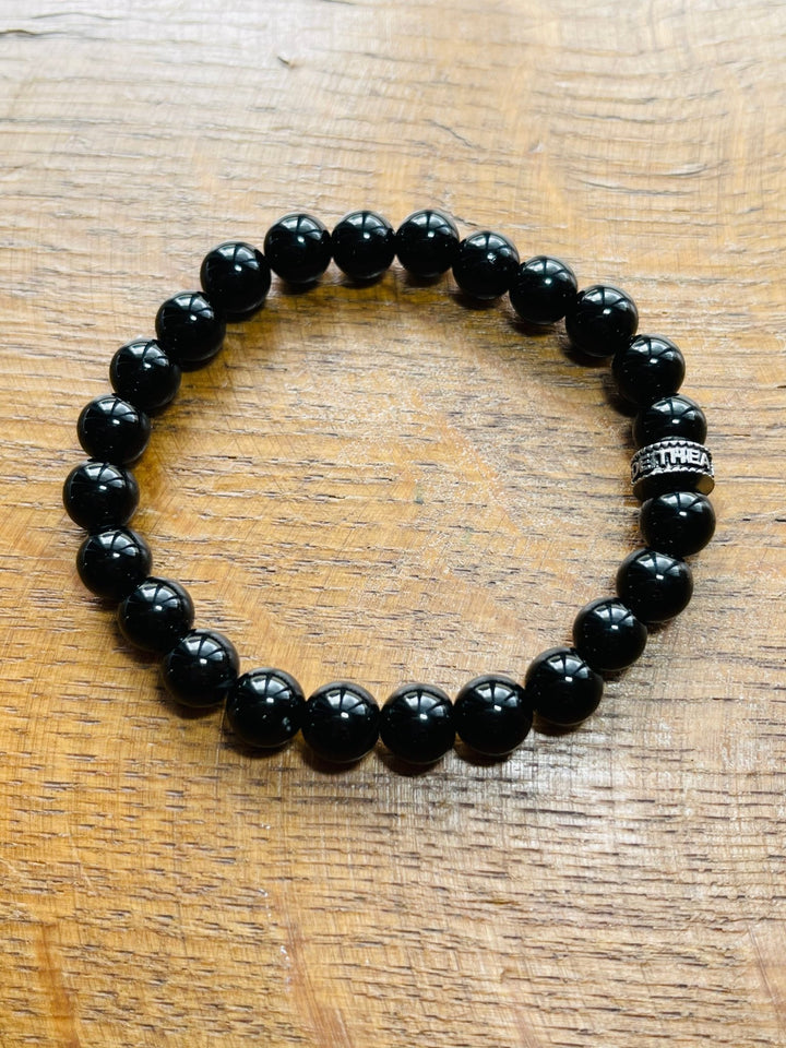 Bracelet en perles naturelles en Tourmaline noire - Les bijoux de Théa