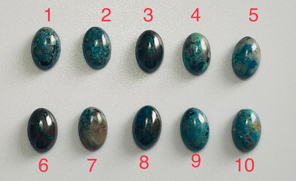 Chrysocolle cabochon - Les bijoux de Théa